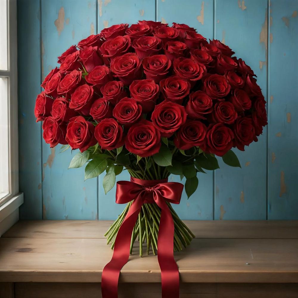 Букет Красные розы Блэк Меджик в Спасском Ставропольской области