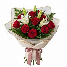 Букет цветов из:  Лилии и Розы в Спасском Ставропольской области