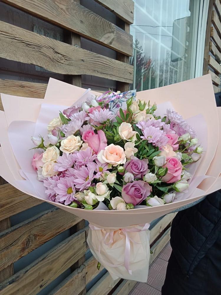 Букет цветов из: Розы и Хризантемы в Спасском Ставропольской области