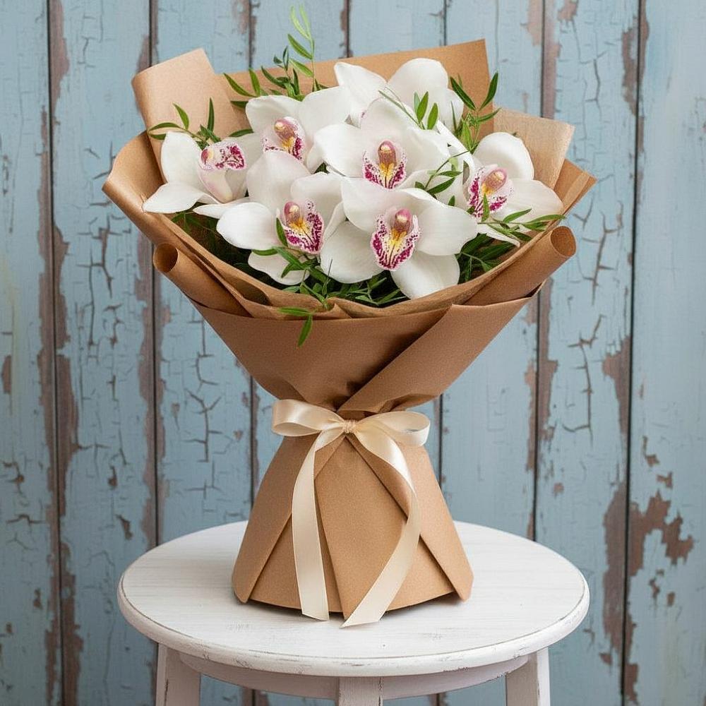 Букет цветов из: Орхидеи и Розы в Спасском Ставропольской области