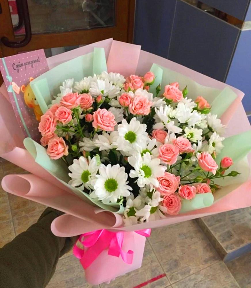 Букет цветов из: Розы и Хризантемы в Спасском Ставропольской области