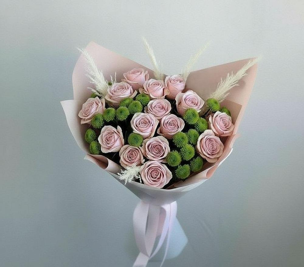 Букет цветов из: Розы и Хризантемы в Спасском Ставропольской области