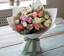 Букет цветов из:  Розы, Лизиантусы и Гвоздики #REPLACE_PRED# Спасском Ставропольской области