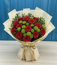 Букет цветов из:  Розы и Хризантемы в Спасском Ставропольской области