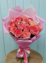 Букет 15 Розовых роз Равель #REPLACE_PRED# Спасском Ставропольской области