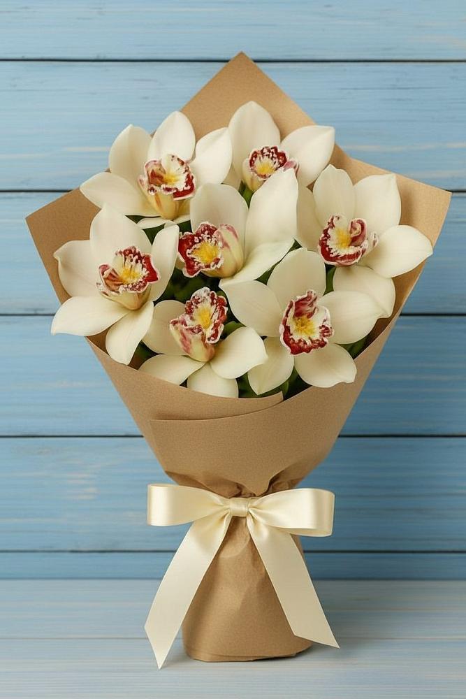 Букет цветов из: Орхидеи и Розы в Спасском Ставропольской области